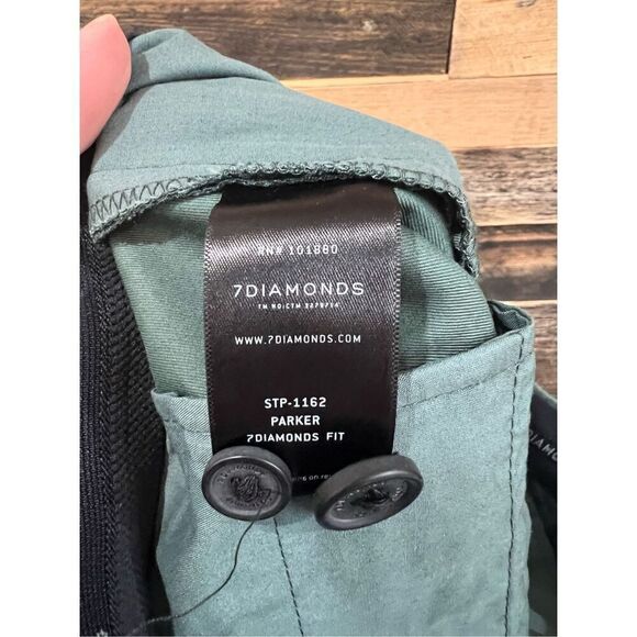 7Diamonds Parker Straight Fit Pants Green Sea Blue Performance Chino sz 32 x 32 - Picture 6 of 7